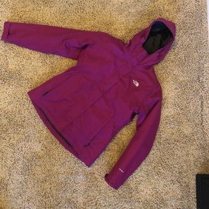 The North Face magenta 2 in 1 winter jacket
